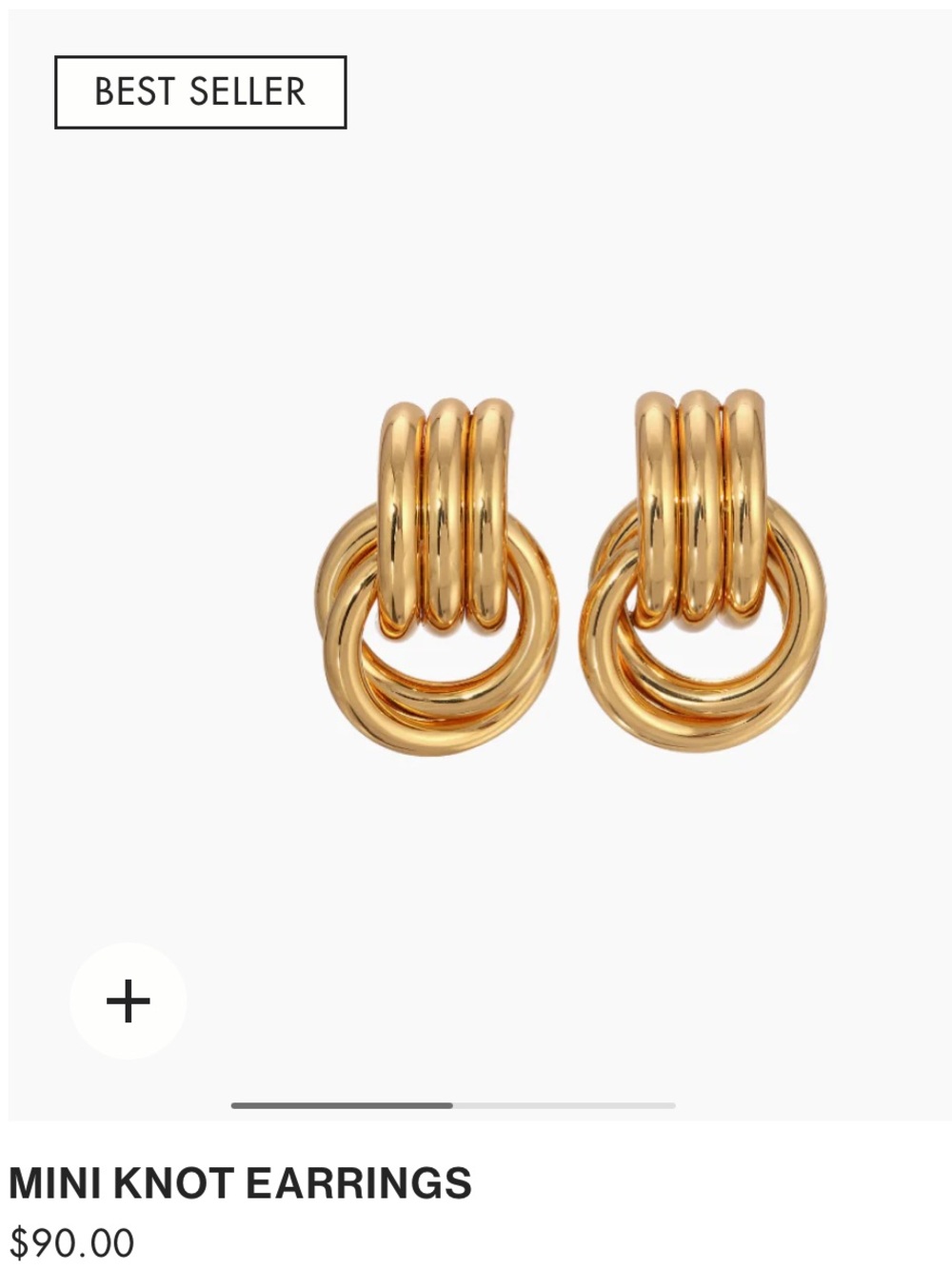 Heaven Maybem Mini Knot Earrings - Gold